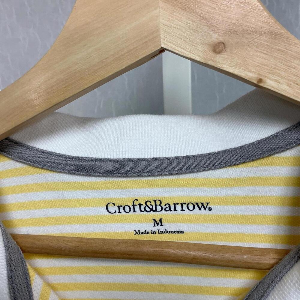 Croft & Barrow Vintage Women's Striped Polo Shirt, Size M - Picture 2 of 6